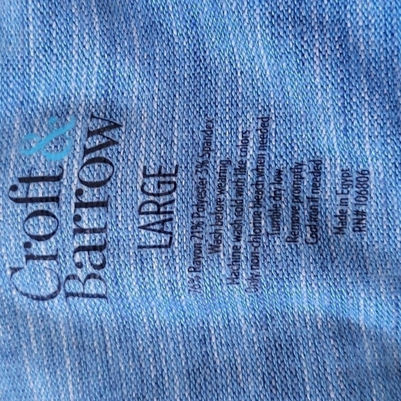 Croft & Barrow blue cowl neck blouse with 3/4 length sleeves NWT - Picture 6 of 6